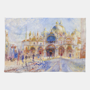Pierre-Auguste Renoir - Venetië, Piazza San Marco Theedoek