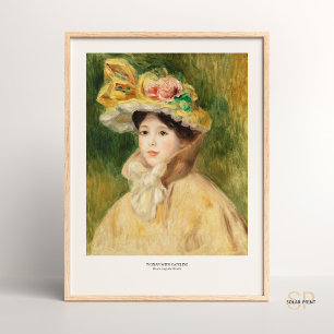 Pierre-Auguste Renoir Vrouw met Capeline Art Poster