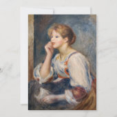 Pierre-Auguste Renoir - Vrouw met een brief Bedankkaart (Voorkant)
