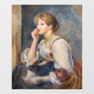 Pierre-Auguste Renoir - Vrouw met een brief Raamsticker