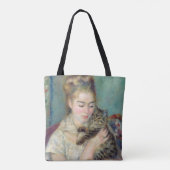 Pierre-Auguste Renoir - Vrouw met een kat Draagtas (Achterkant)