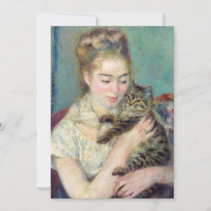 Pierre-Auguste Renoir - Vrouw met een kat Kaart