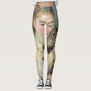 Pierre-Auguste Renoir - Vrouw met een kat Leggings