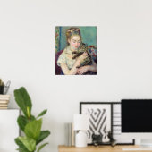 Pierre-Auguste Renoir - Vrouw met een kat Poster (Thuiskantoor)