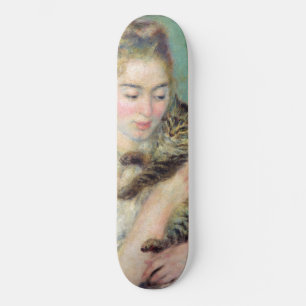 Pierre-Auguste Renoir - Vrouw met een kat Skateboard