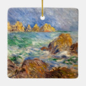 Pierre-Auguste Renoir - Zee, Guernesey Keramisch Ornament (Achterkant)
