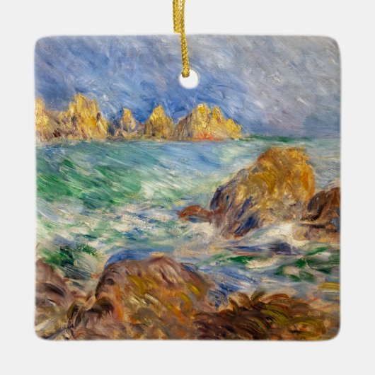 Pierre-Auguste Renoir - Zee, Guernesey Keramisch Ornament (Voorkant)