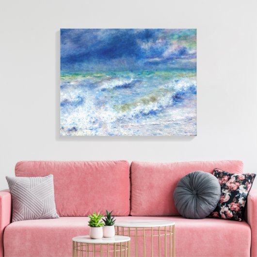 Pierre-Auguste Renoir - Zeegezicht Canvas Afdruk (Insitu (Woonkamer))