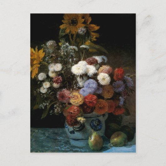 Pierre-Auguste Renoir's Flowers in a Vase (1869) Briefkaart (Voorkant)