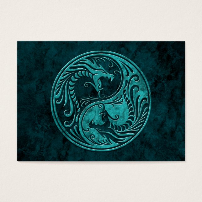 Pierre bleue Yin Yang Dragons (Devant)