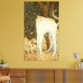 Pierre Bonnard - Le chat blanc (1894) Canvas Afdruk (Insitu (Woonkamer))