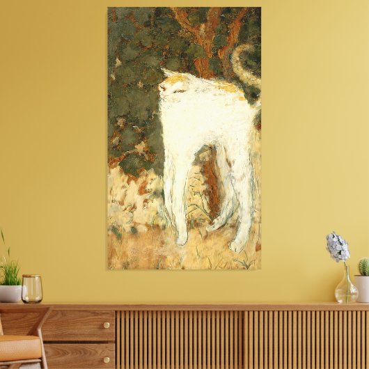 Pierre Bonnard - Le chat blanc (1894) Canvas Afdruk (Insitu (Woonkamer))