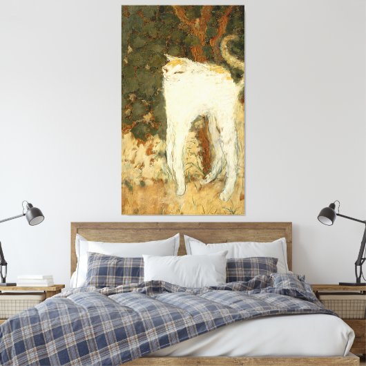 Pierre Bonnard - Le chat blanc (1894) Canvas Afdruk (Insitu (Slaapkamer))