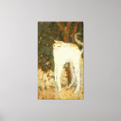 Pierre Bonnard - Le chat blanc (1894) Canvas Afdruk (Voorkant)
