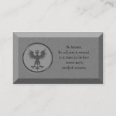 Pierre carte de visite avec symbole mythologique (Dos)