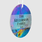 Pierre colorée moderne élégant Nom de famille (devant)