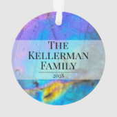 Pierre colorée moderne élégant Nom de famille (dos)