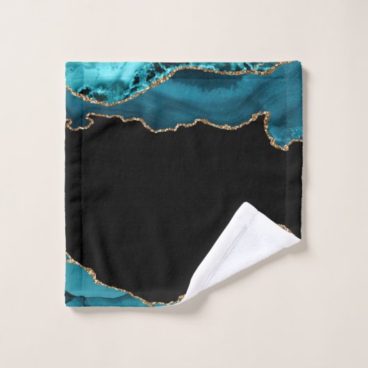 Pierre d'Agate moderne Turquoise et or (Gant de toilette)