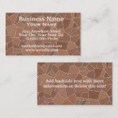 Pierre de drapeau de carte de visite (Devant / Derrière)