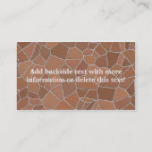 Pierre de drapeau de carte de visite (Dos)