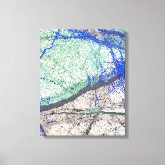 Pierre de Malachite azurite sur toile enveloppée (Recto)