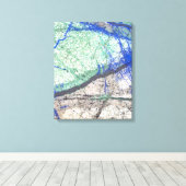 Pierre de Malachite azurite sur toile enveloppée (Insitu (Plancher de Bois))