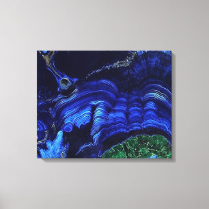 Pierre de Malachite azurite sur toile enveloppée