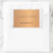 Pierre de Marbre blanc avec étiquette en cuivre vo (Sac)