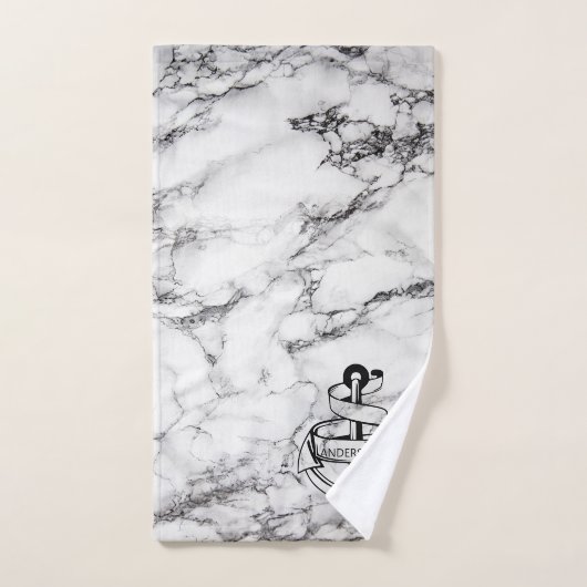 Pierre De Marbre Et Ancre (Serviette à main)