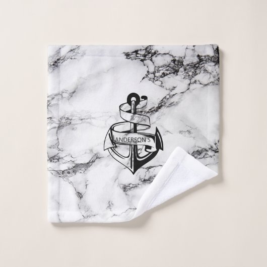 Pierre De Marbre Et Ancre (Gant de toilette)