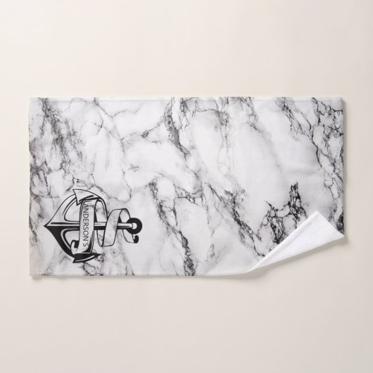Pierre De Marbre Et Ancre (Serviette à main)