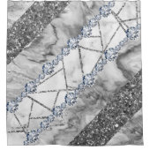 Pierre de marbre gris moderne rideau de douche Abs (Devant)