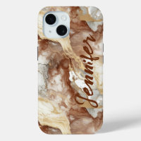 Pierre de marbre or Terre ton iPhone / coque ipad