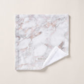 Pierre de marbre rose-or et blanche Faux (Gant de toilette)