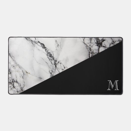 Pierre de marbre Texture Noir et Blanc (Recto)