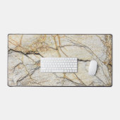 Pierre de marbre texturée marron et noire (Clavier et souris)