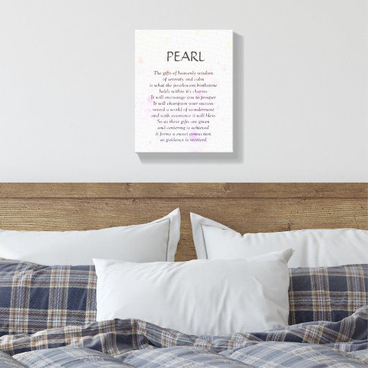 Pierre de naissance perle - Juin poème toile d'art (Insitu(Chambre))