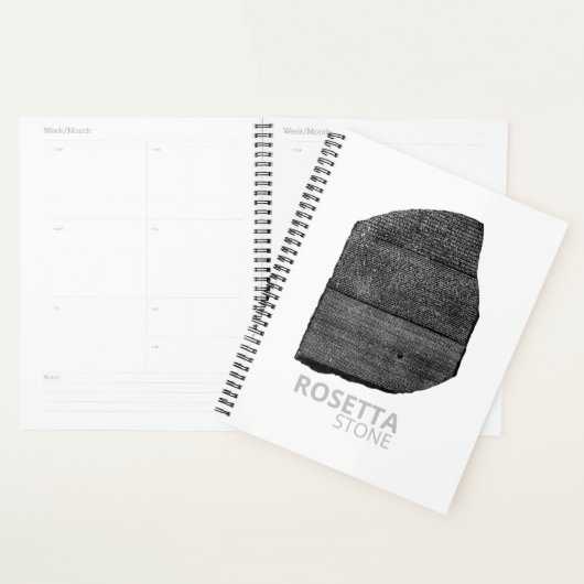 Pierre de Rosetta : Hiéroglyphe égyptien antique (Devant avec enveloppe)