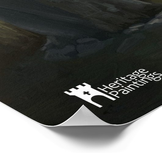 Pierre debout près d'Oban en Ecosse - affiche (Coin)