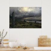 Pierre debout près d'Oban en Ecosse - affiche (Cuisine)