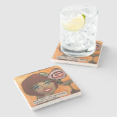 Pierre Dessous-de-verre en pierre. (Côté)