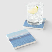 Pierre dessous-de-verre en pierre. (Côté)