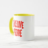 Pierre et Abbé Slogan Mug (Devant gauche)