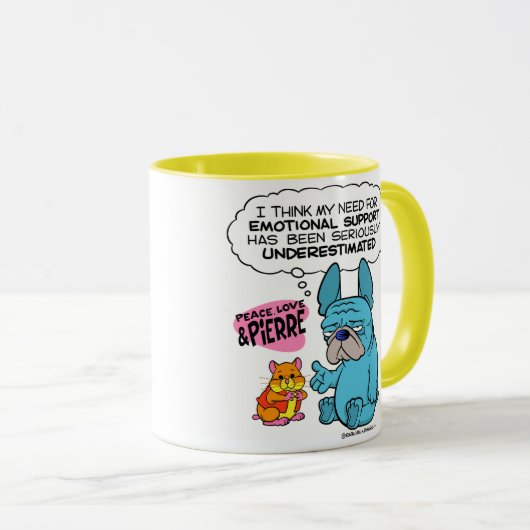 Pierre et Abbé Slogan Mug (Devant droit)