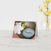 Pierre gravée, objet - Carte de note (Fleur jaune)