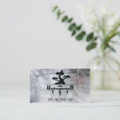 Pierre grise Carte de visite souterraine (Debout devant)