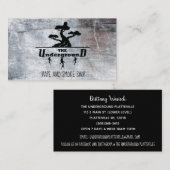 Pierre grise Carte de visite souterraine (Devant / Derrière)