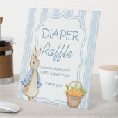 Pierre lapin bleu garçon baby shower panneau (In SItu)