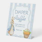Pierre lapin bleu garçon baby shower panneau (Recto)