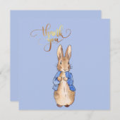 Pierre le Lapin avec texte Merci en or (Devant / Derrière)